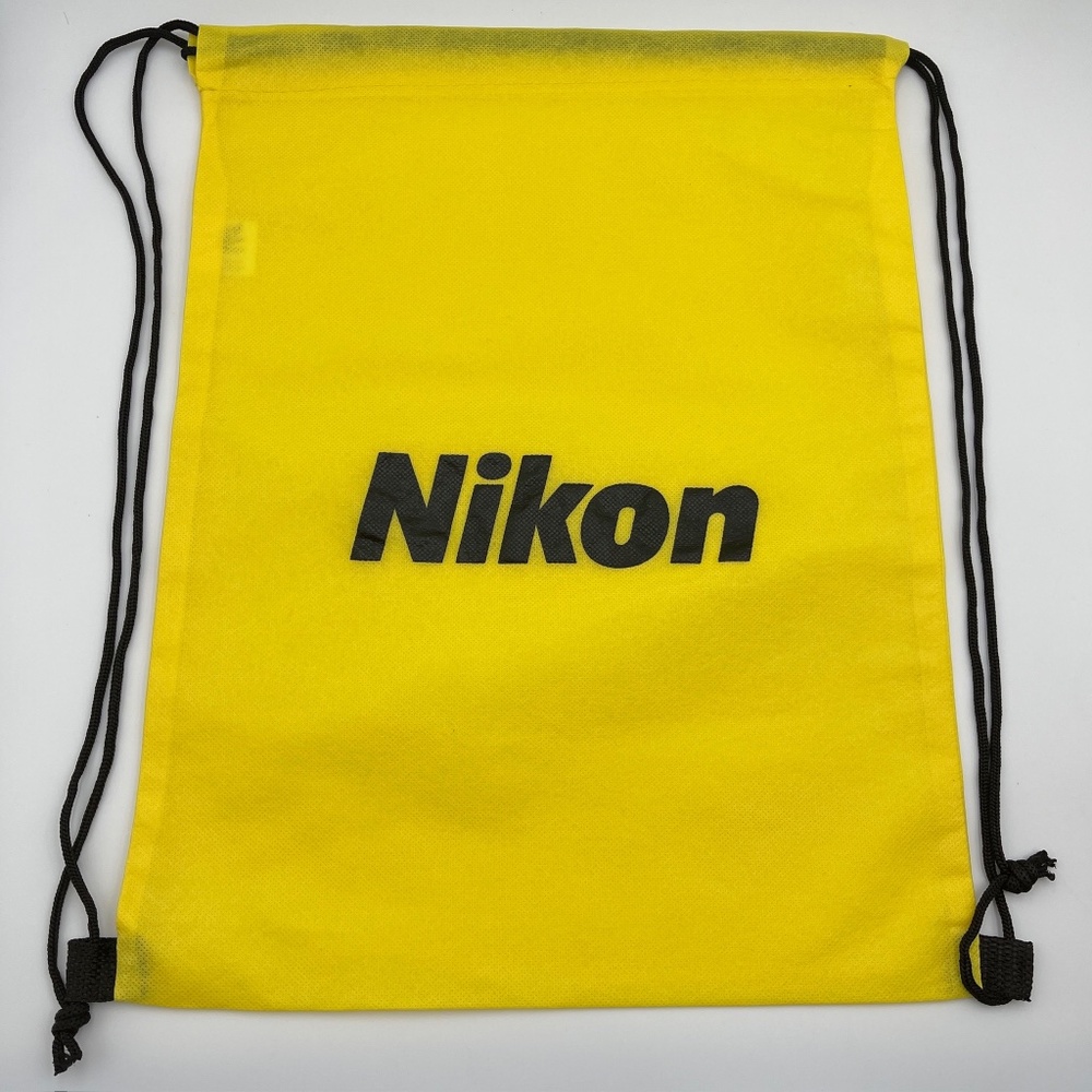 NEW Nikon yellow black string bag